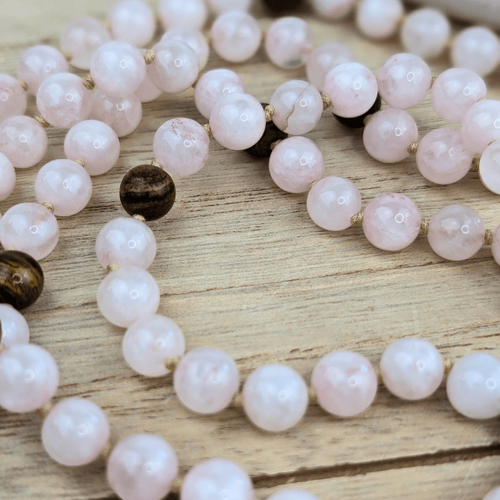 Mala en Quartz Rose